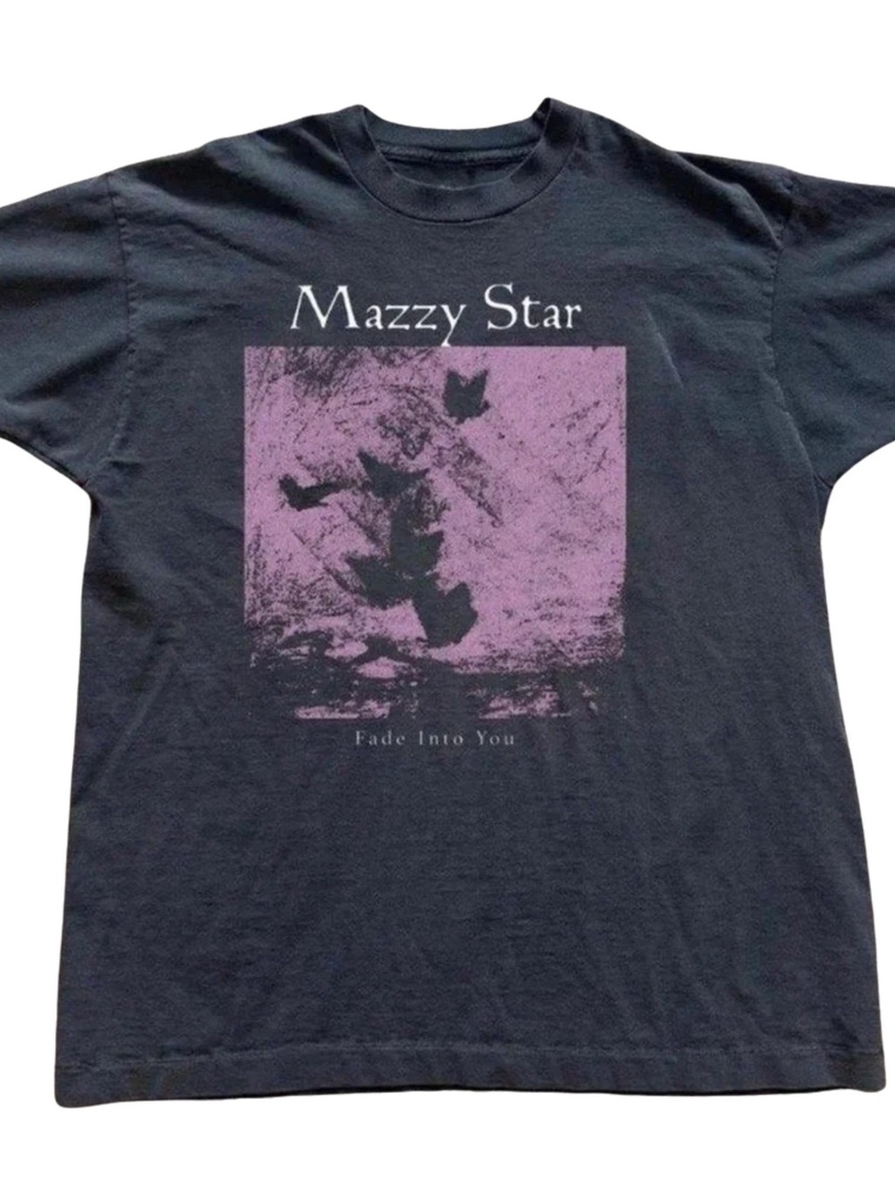 Gildan Black Mazzy Star 'Fade Into You' Short Sleeve Tee with Purple Graphic